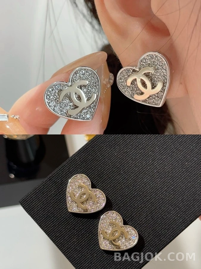 샤넬 샤넬 만다이아 더블 C 하트 목걸이 귀걸이 세트 상세 이미지