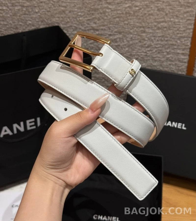 샤넬 샤넬 스퀘어 버클 레더 벨트 상세 이미지