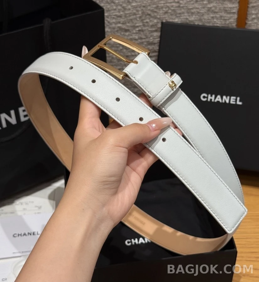 샤넬 샤넬 스퀘어 버클 레더 벨트 상세 이미지