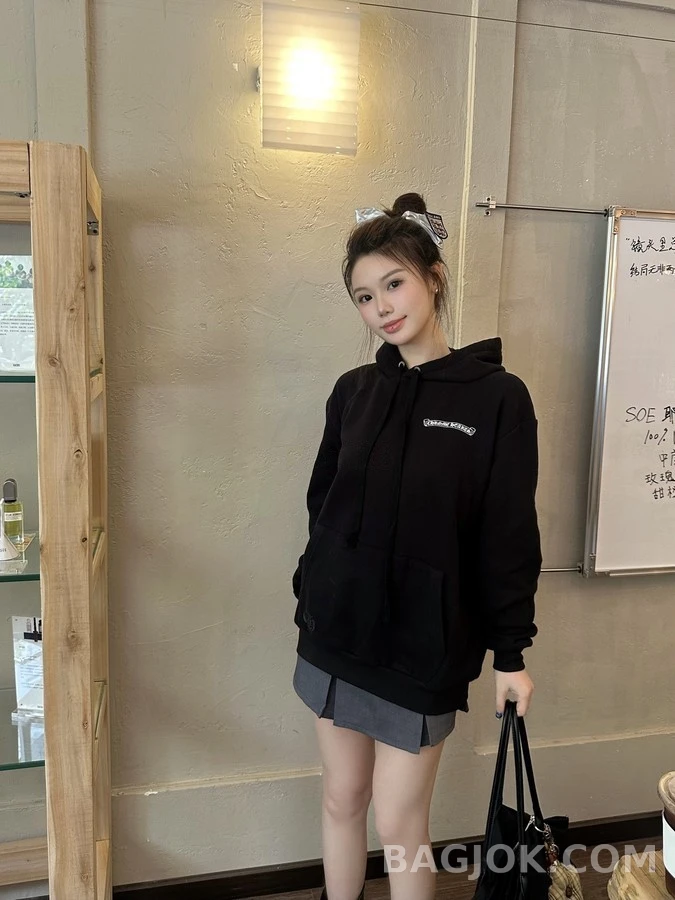 크롬하츠 크롬하츠 십자가 프린트 후드 티셔츠 상세 이미지