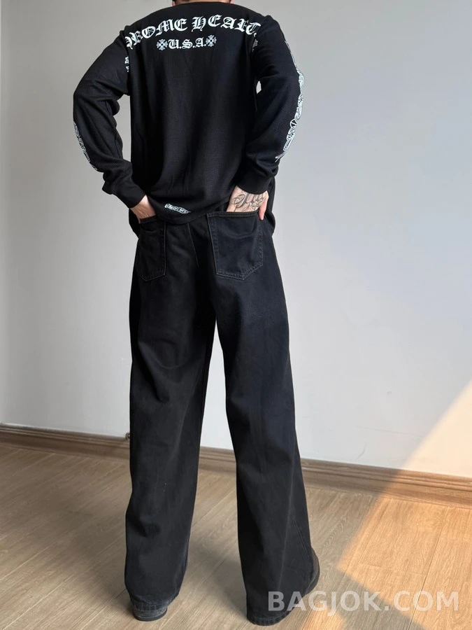 크롬하츠 크롬하츠 와플 크로스 긴팔 티셔츠 상세 이미지