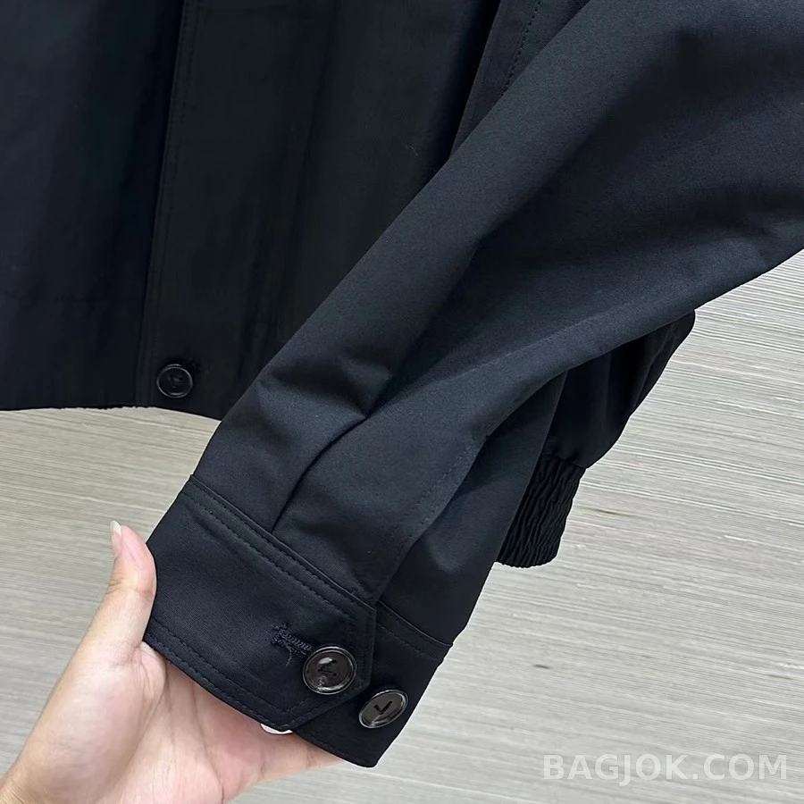 보테가베네타 보테가 베네타 인트레치아토 가죽 칼라 블루종 자켓 상세 이미지