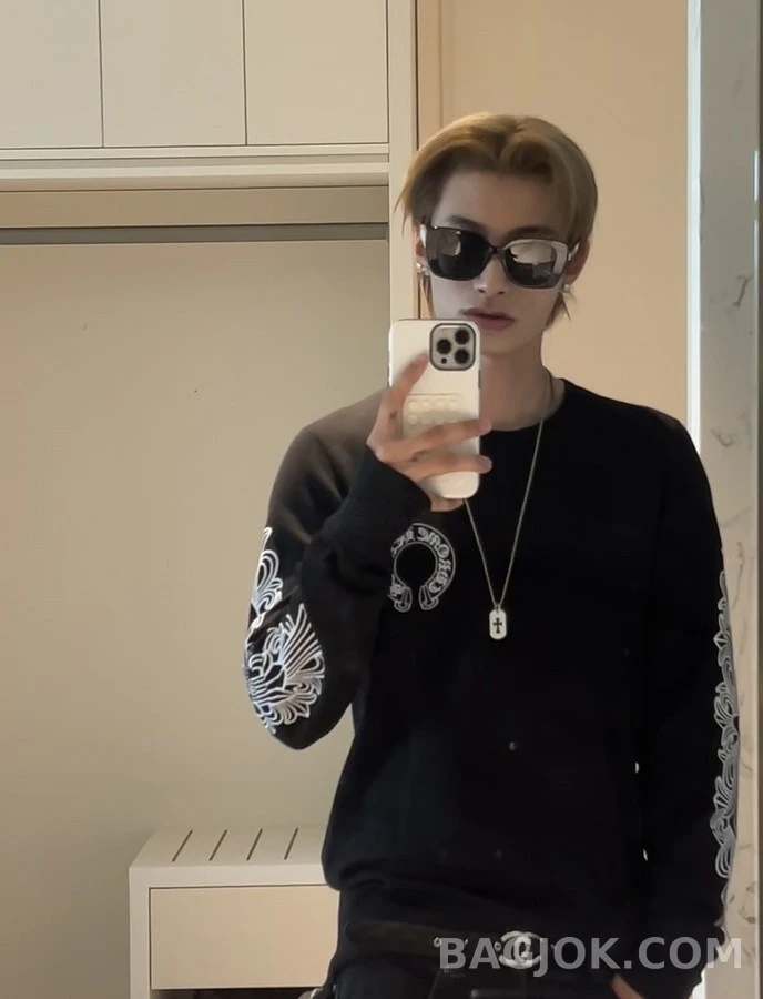 크롬하츠 크롬하츠 말발굽 스크롤 와플 긴팔 티셔츠 상세 이미지