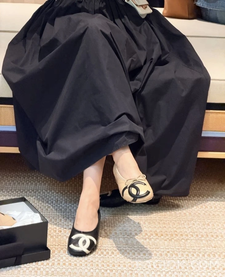 샤넬 샤넬 깜봉 퀼팅 플랫 상세 이미지