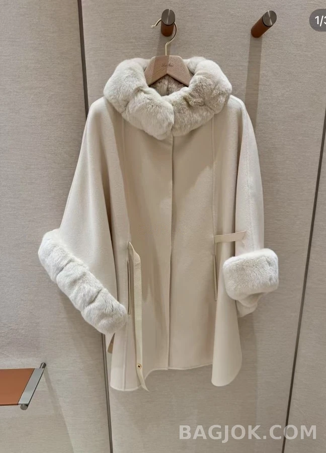 로로피아나 로로피아나 모피 칼라 케이프 자켓 상세 이미지