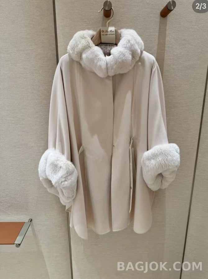 로로피아나 로로피아나 모피 칼라 케이프 자켓 상세 이미지