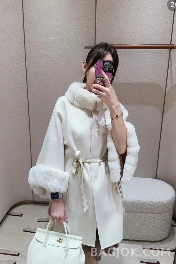 로로피아나 로로피아나 모피 칼라 케이프 자켓 상세 이미지