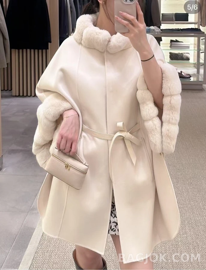 로로피아나 로로피아나 모피 칼라 케이프 자켓 상세 이미지