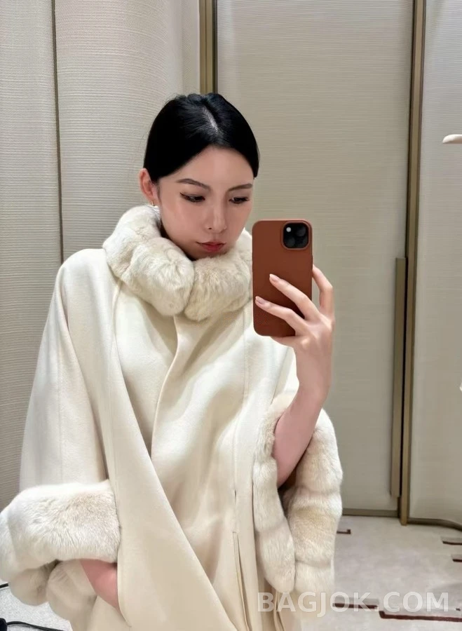 로로피아나 로로피아나 모피 칼라 케이프 자켓 상세 이미지