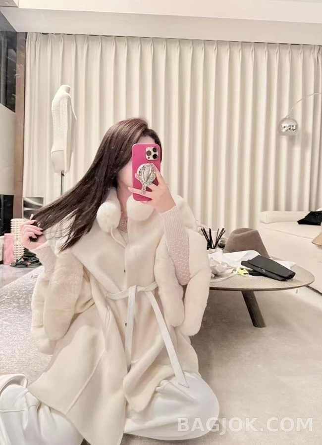 로로피아나 로로피아나 모피 칼라 케이프 자켓 상세 이미지