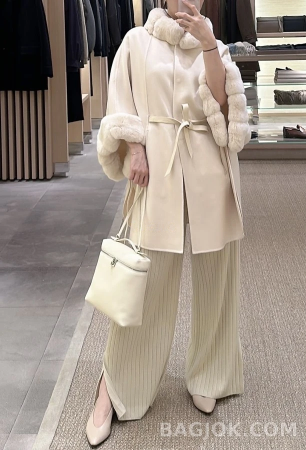 로로피아나 로로피아나 모피 칼라 케이프 자켓 상세 이미지