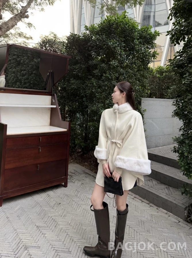 로로피아나 로로피아나 모피 칼라 케이프 자켓 상세 이미지