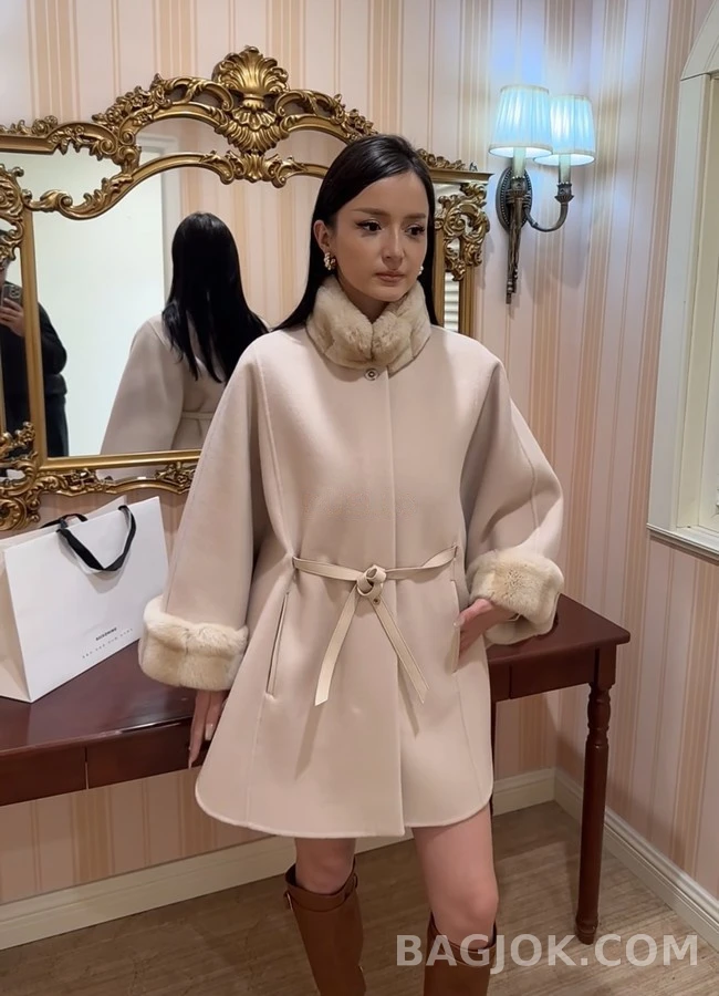 로로피아나 로로피아나 모피 칼라 케이프 자켓 상세 이미지