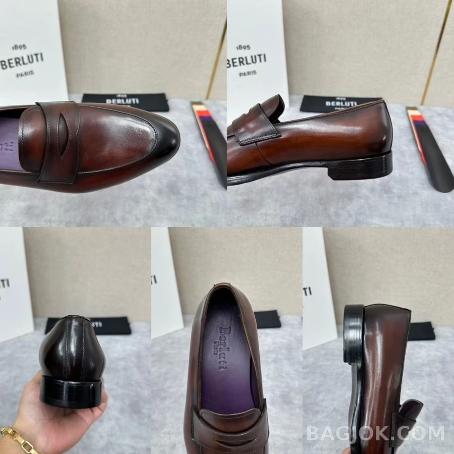 벨루티 벨루티 수제 버니싱 페니 로퍼 상세 이미지