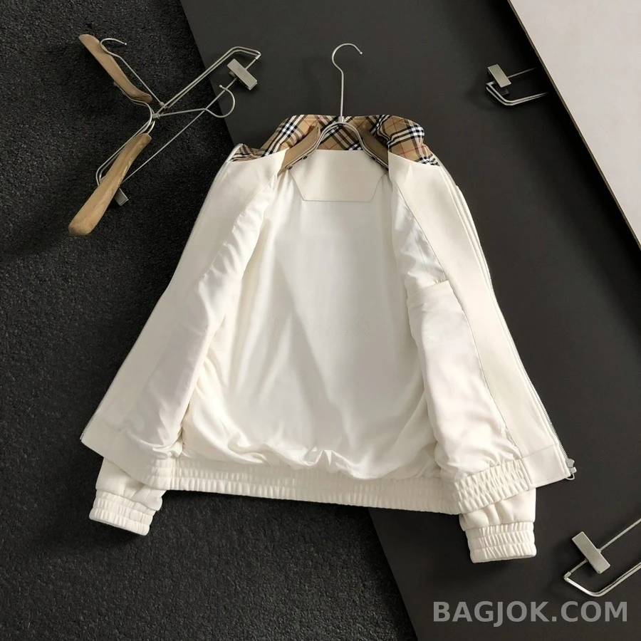 버버리 버버리 체크 칼라 기사 자수 울 자켓 상세 이미지