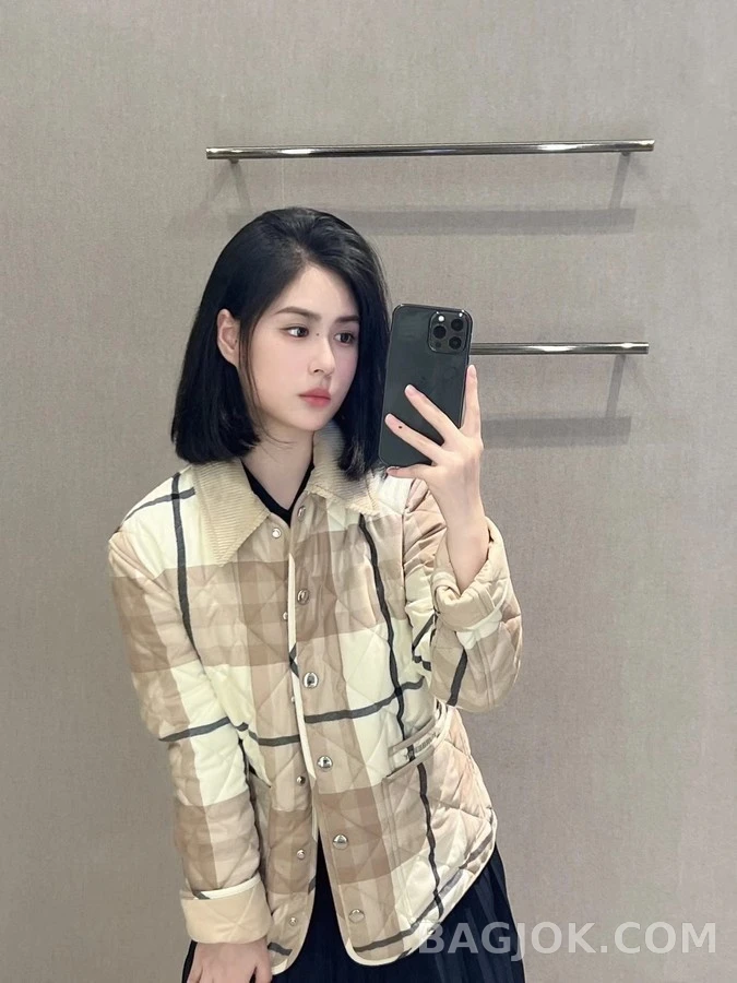 버버리 버버리 버치우드 체크 퀼팅 패딩 상세 이미지