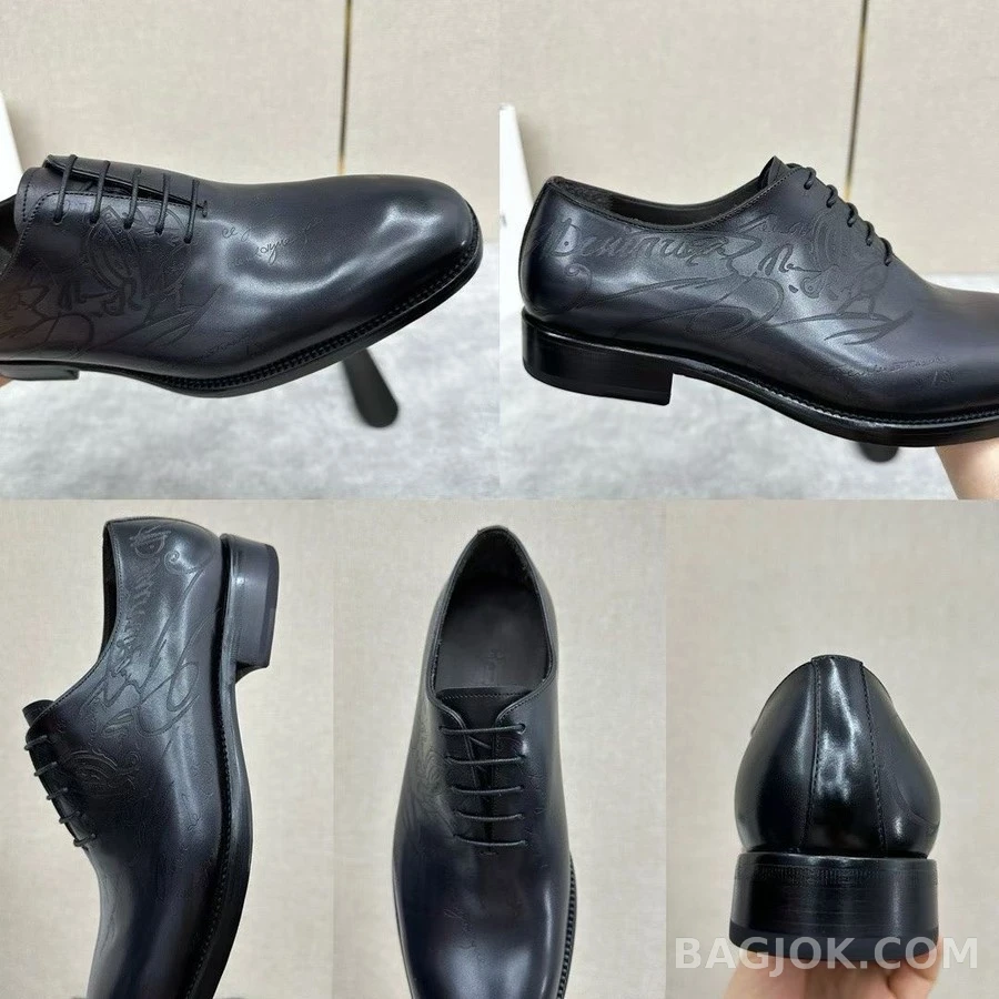벨루티 벨루티 스크리토 패턴 레이스업 슈즈 상세 이미지