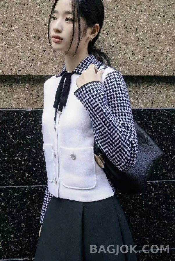 디올 디올 하운드투스 배색 숏 자켓 상세 이미지