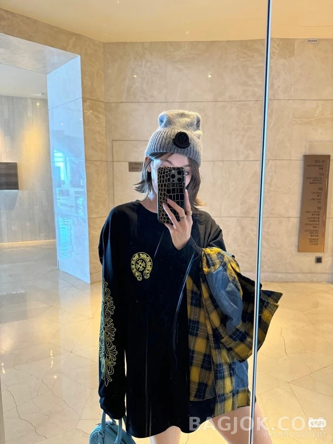 크롬하츠 크롬하츠 네온 스크롤 긴팔 티셔츠 상세 이미지