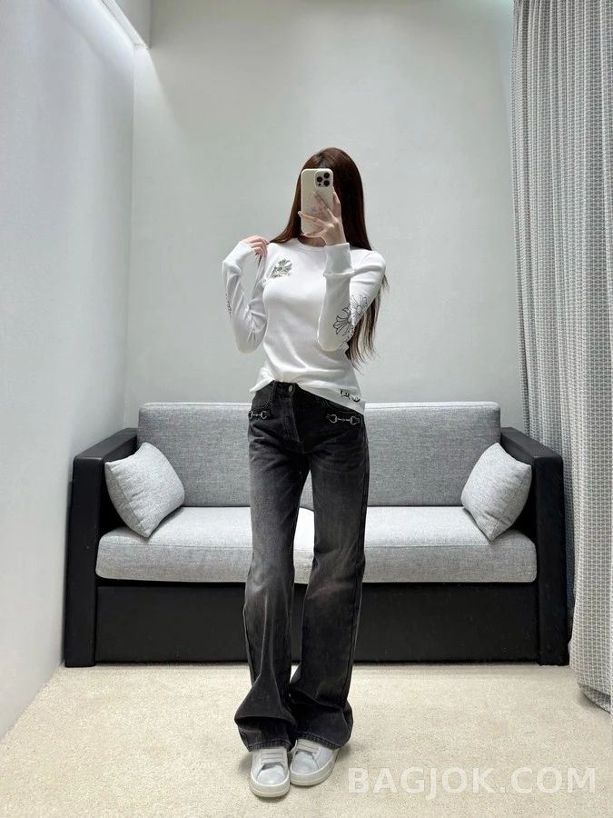 크롬하츠 크롬하츠 크로스 와플 긴팔 티셔츠 상세 이미지