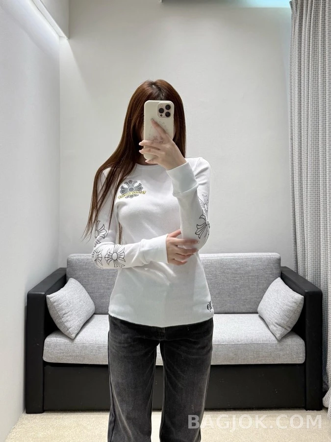 크롬하츠 크롬하츠 크로스 와플 긴팔 티셔츠 상세 이미지