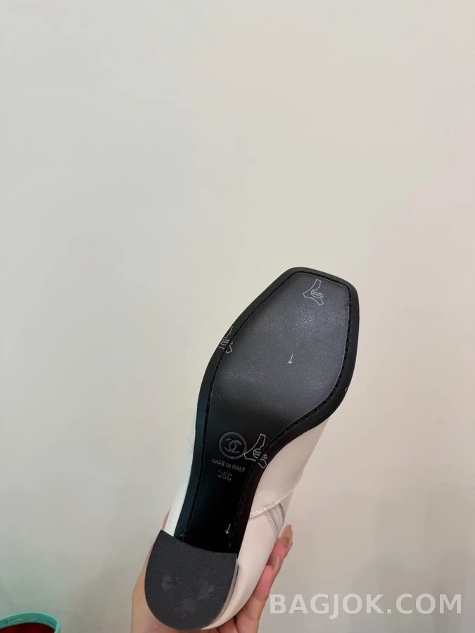샤넬 샤넬 램스킨 스퀘어 토 롱 부츠 상세 이미지