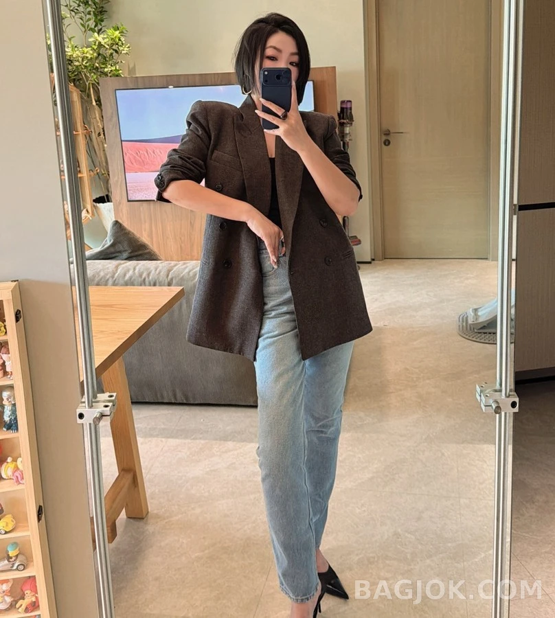 생로랑 세인트로랑 울 더블 브레스트 자켓 상세 이미지
