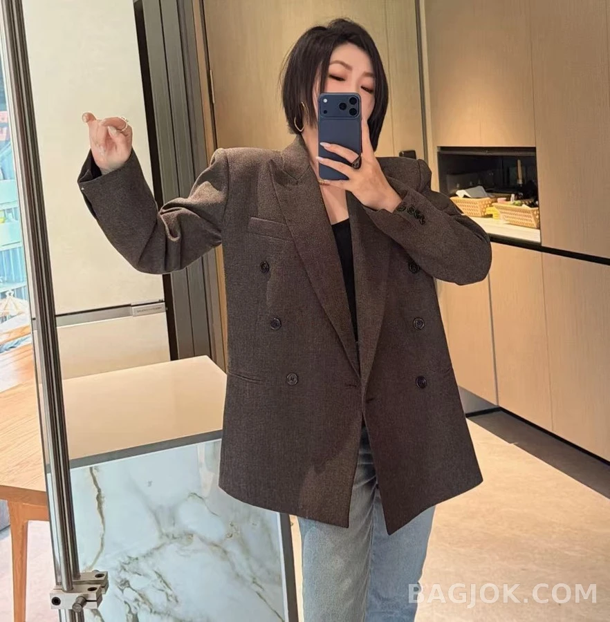 생로랑 세인트로랑 울 더블 브레스트 자켓 상세 이미지