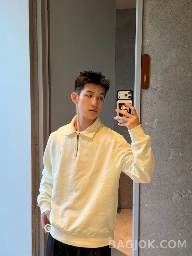 폴로 랄프 로렌 폴로 랄프 로렌 RL 로고 하프집업 맨투맨 상세 이미지