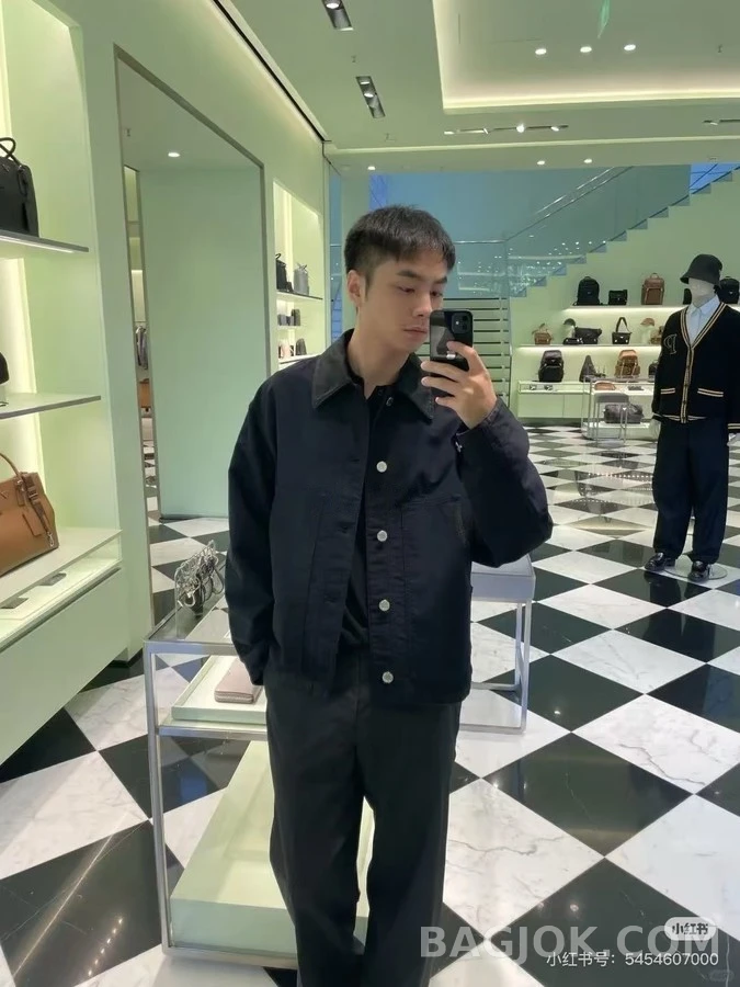 프라다 프라다 칼라 배색 자켓 상세 이미지