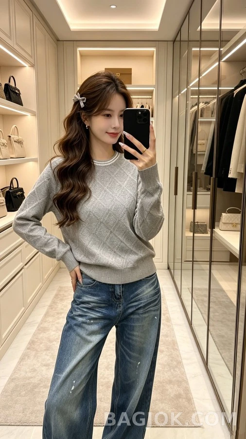 펜디 펜디 모노그램 다이아몬드 니트 상세 이미지