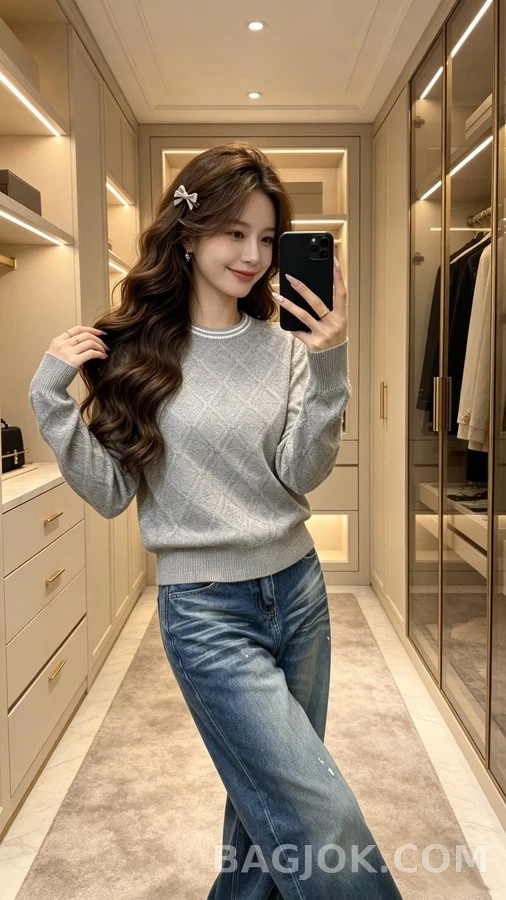 펜디 펜디 모노그램 다이아몬드 니트 상세 이미지
