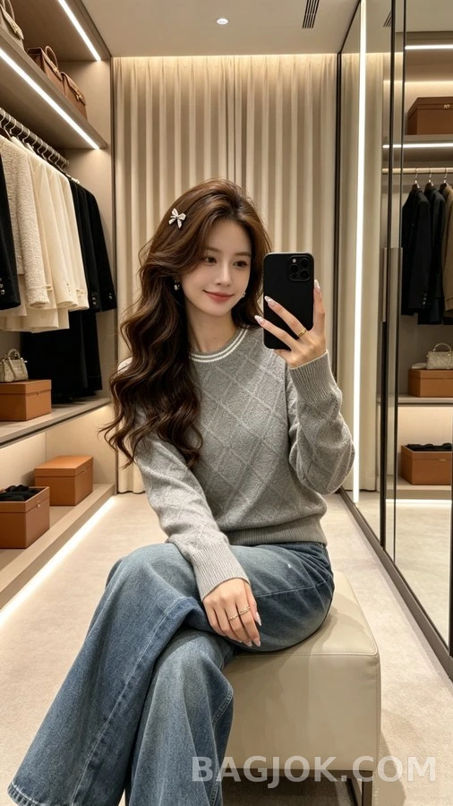 펜디 펜디 모노그램 다이아몬드 니트 상세 이미지