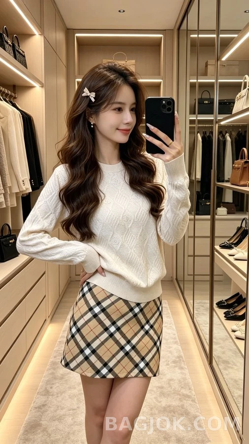 샤넬 샤넬 더블C 로고 펀칭 니트 상세 이미지