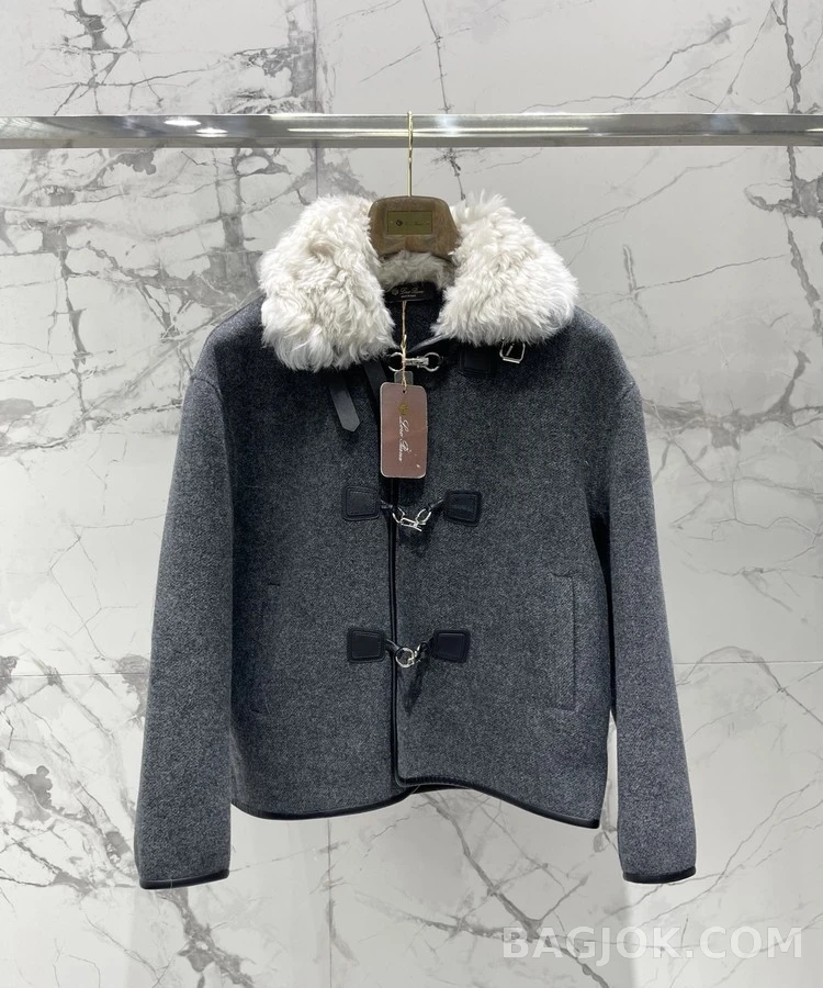 로로피아나 로로피아나 퍼 칼라 울 더플 코트 상세 이미지