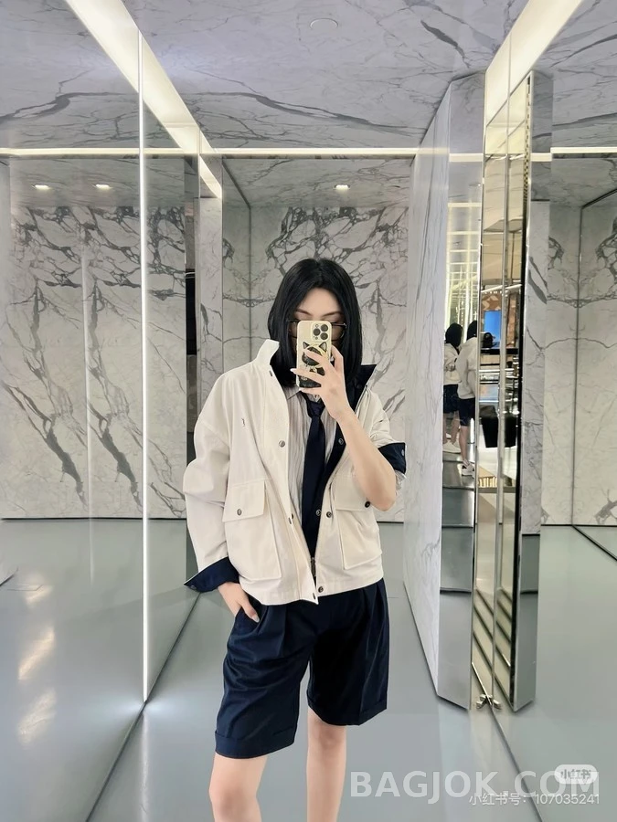 생로랑 세인트로랑 투톤 카라 리버서블 워크웨어 자켓 상세 이미지
