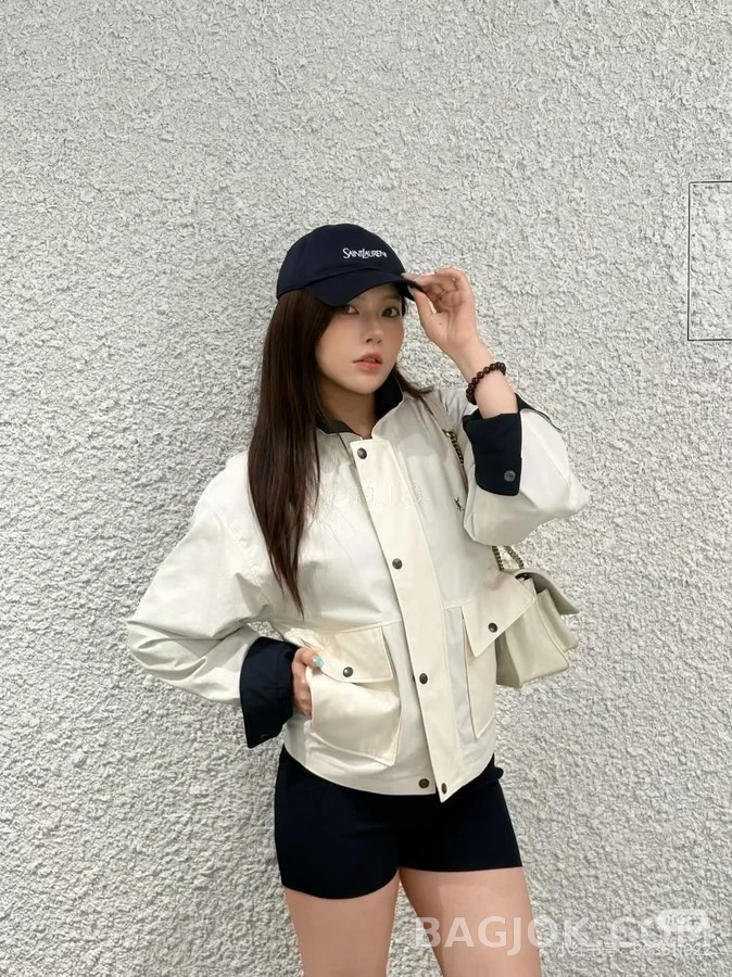 생로랑 세인트로랑 투톤 카라 리버서블 워크웨어 자켓 상세 이미지