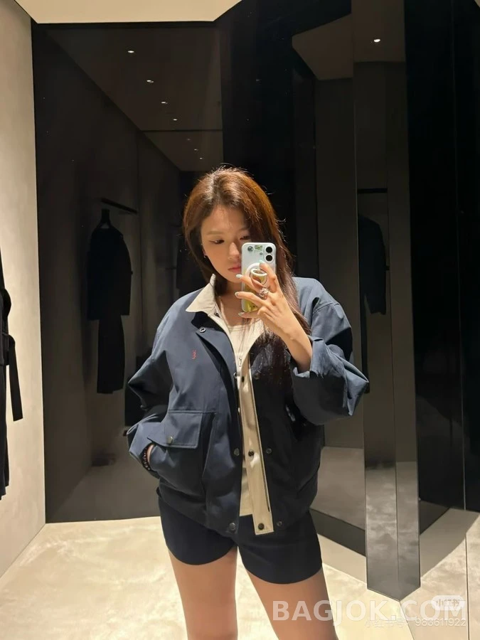 생로랑 세인트로랑 투톤 카라 리버서블 워크웨어 자켓 상세 이미지