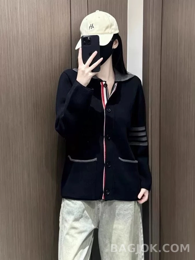 톰브라운 톰브라운 삼선 피케 카라 자켓 상세 이미지