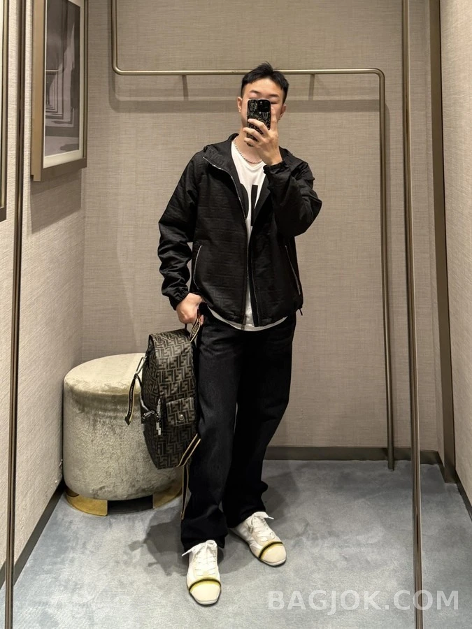 펜디 펜디 패턴 자카드 나일론 후드 자켓 상세 이미지