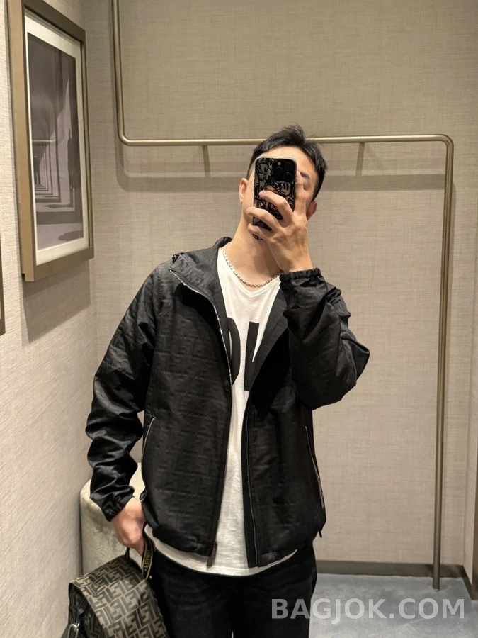 펜디 펜디 패턴 자카드 나일론 후드 자켓 상세 이미지