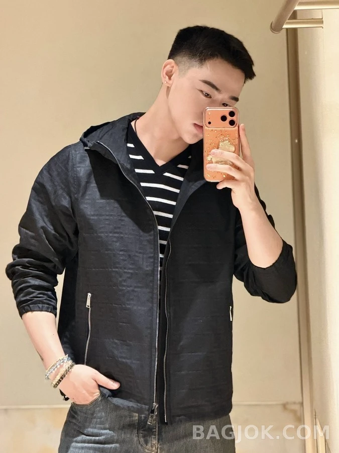 펜디 펜디 패턴 자카드 나일론 후드 자켓 상세 이미지