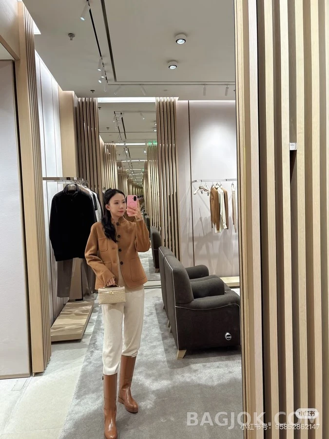 로로피아나 로로피아나 신중식 스탠드넥 더블페이스 자켓 브라운 상세 이미지