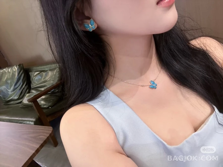 반클리프 아펠 반 클리프 아펠 투버터플라이 터콰이즈 목걸이 상세 이미지