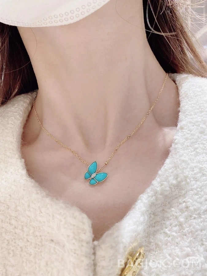 반클리프 아펠 반 클리프 아펠 투버터플라이 터콰이즈 목걸이 상세 이미지
