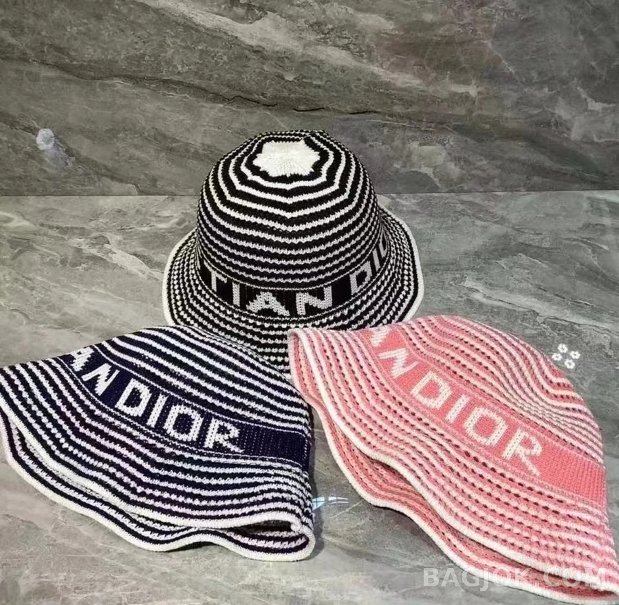 디올 디올 스트라이프 버킷햇 상세 이미지