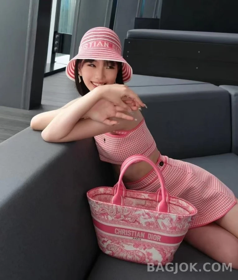 디올 디올 스트라이프 버킷햇 상세 이미지