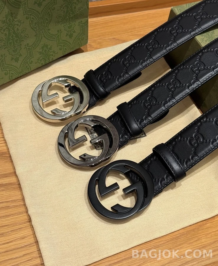 구찌 구찌 인터로킹 G 버클 4cm 벨트 상세 이미지