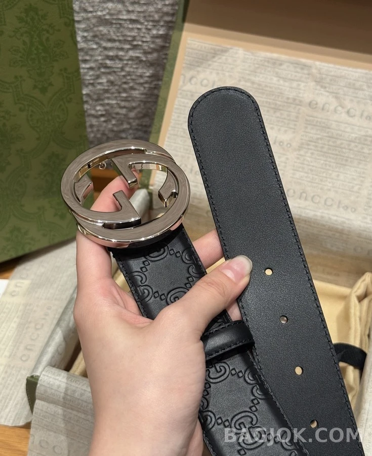 구찌 구찌 인터로킹 G 버클 4cm 벨트 상세 이미지