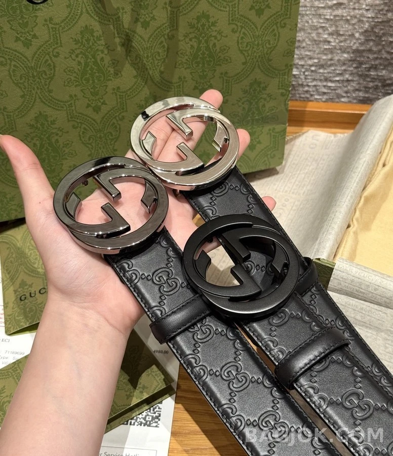 구찌 구찌 인터로킹 G 버클 4cm 벨트 상세 이미지
